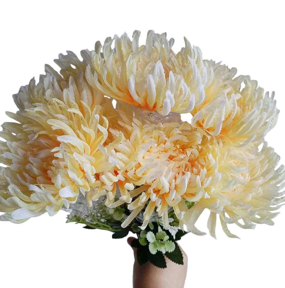 Bouquet de Chrysanthèmes Artificiels "Plumeux"