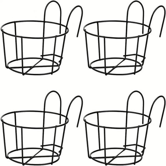 Lot de 4 Supports de Pots de Fleurs Suspendus