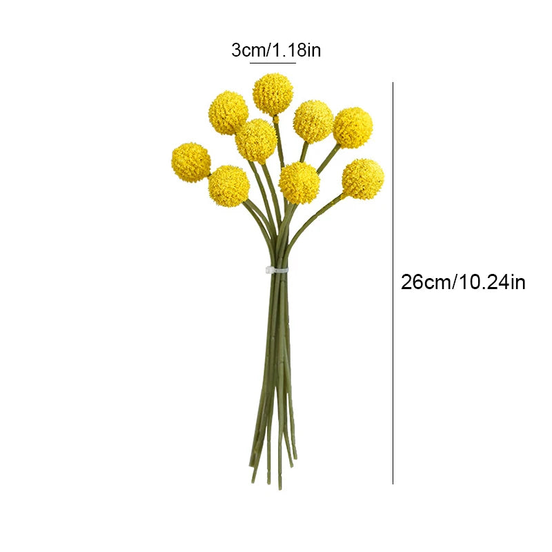 Bouquet de Fleurs Artificielles "Boules d'Or"