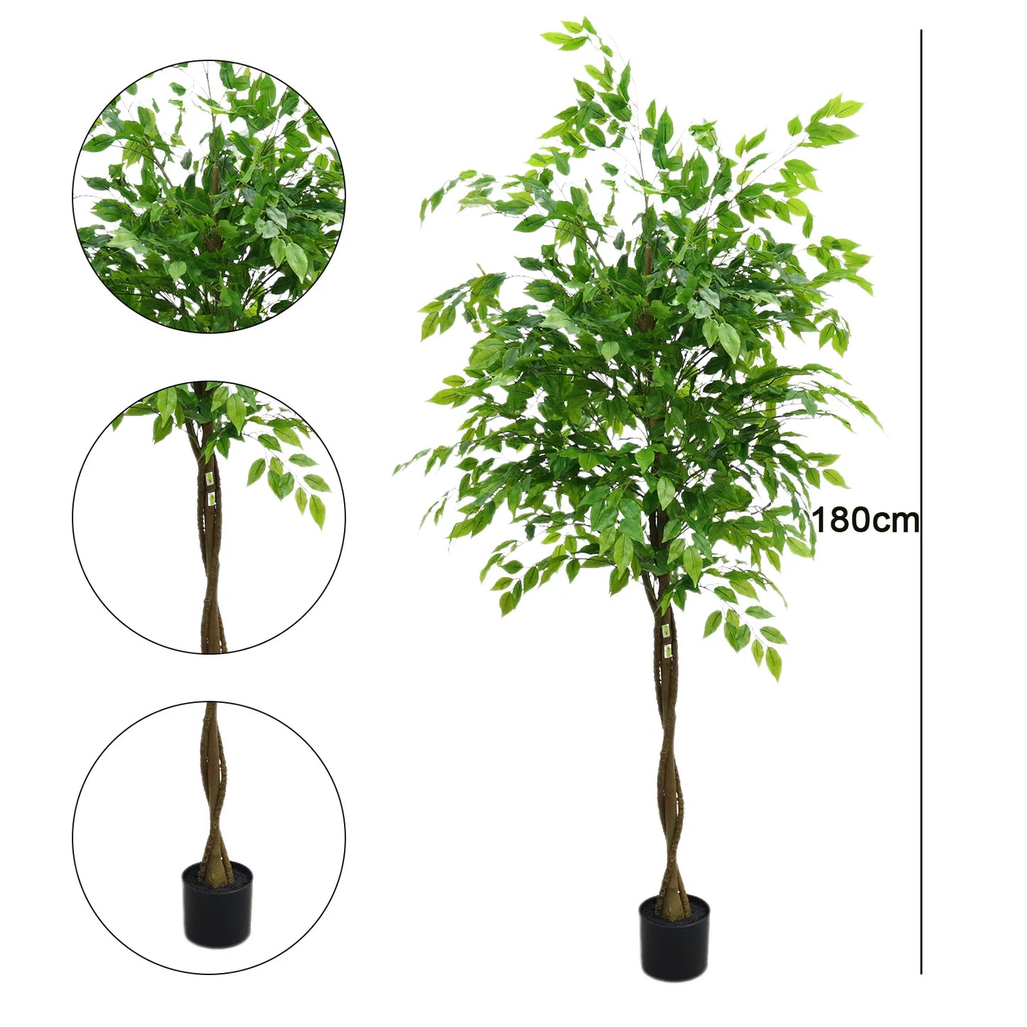 Ficus Artificiel à Tronc Torsadé