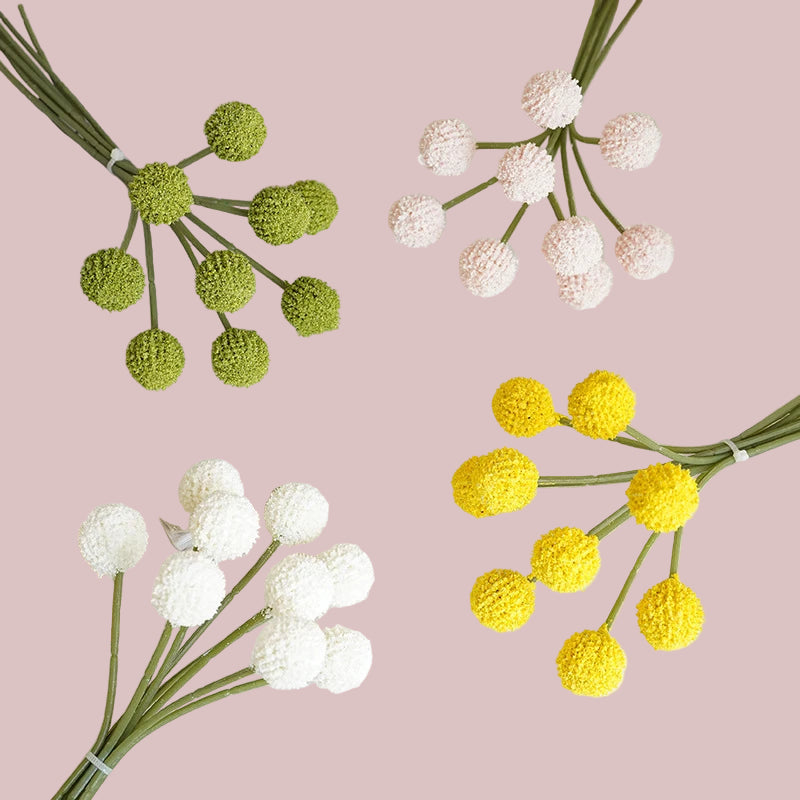 Bouquet de Fleurs Artificielles "Boules d'Or"