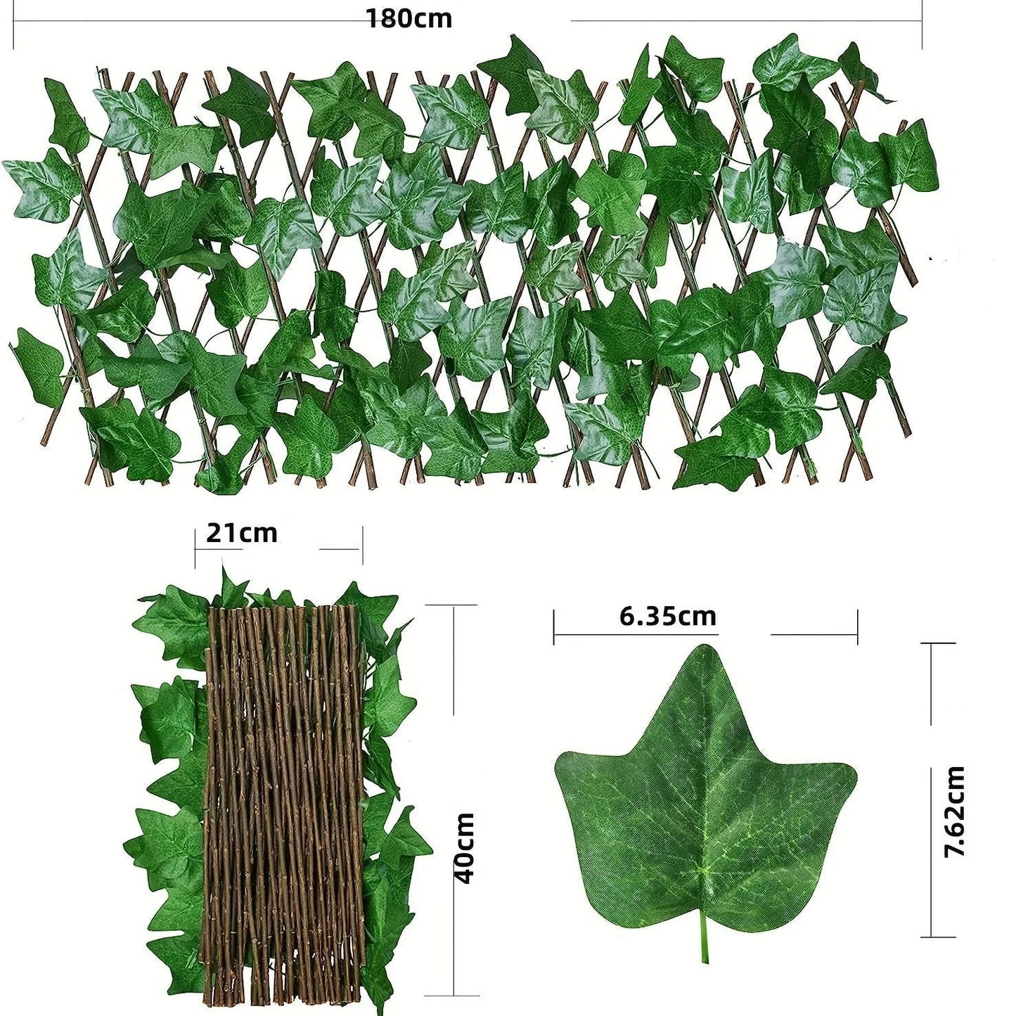 Clôture Télescopique en Lierre Artificiel