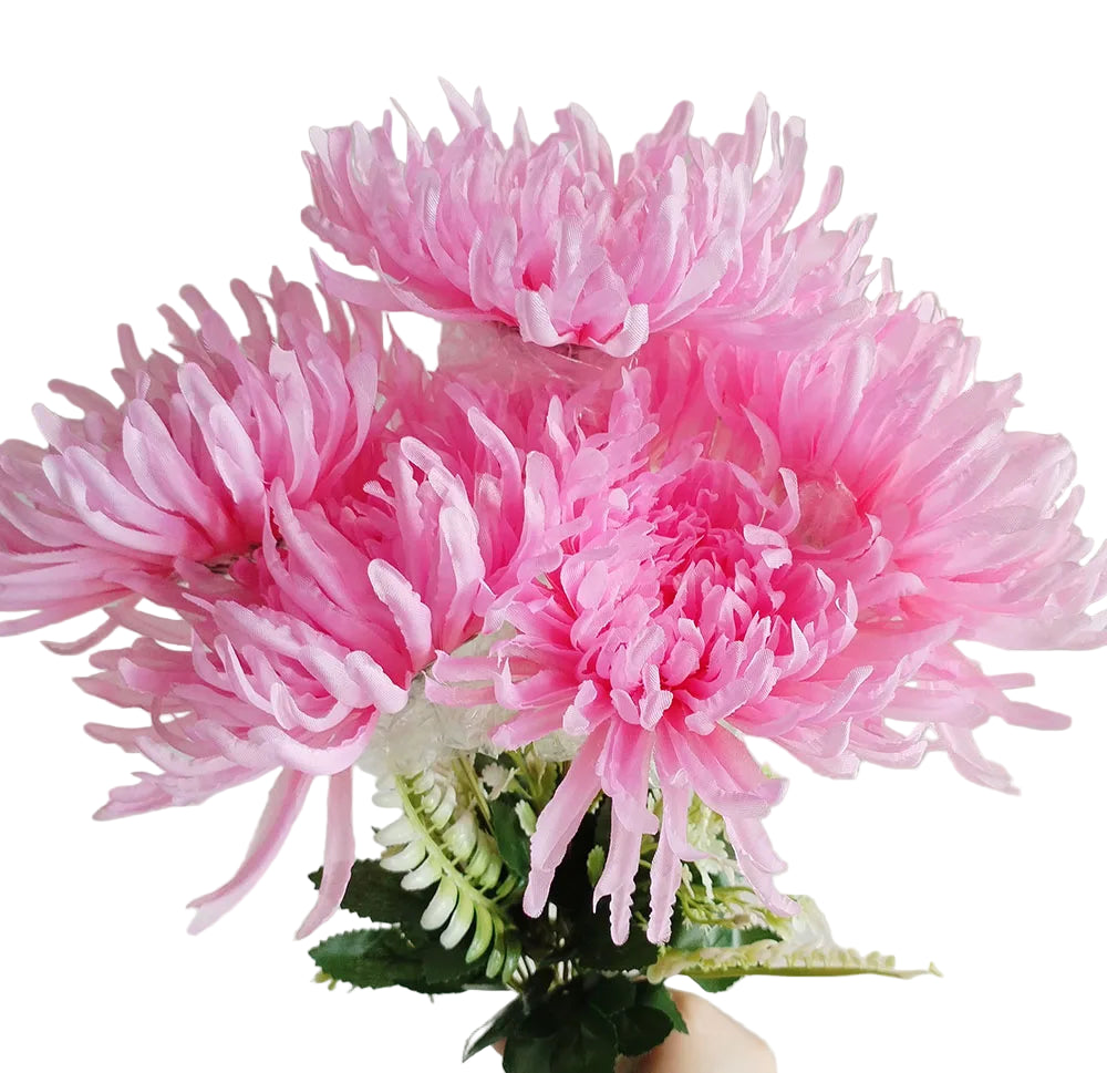 Bouquet de Chrysanthèmes Artificiels "Plumeux"