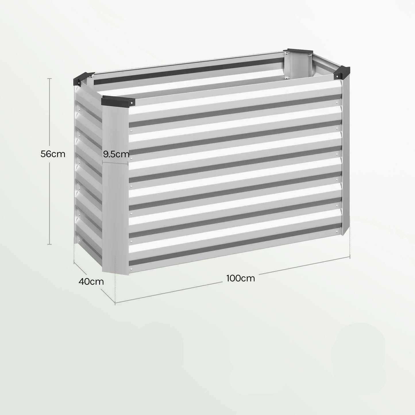 Bac de Jardin Surélevé en Tôle Galvanisée
