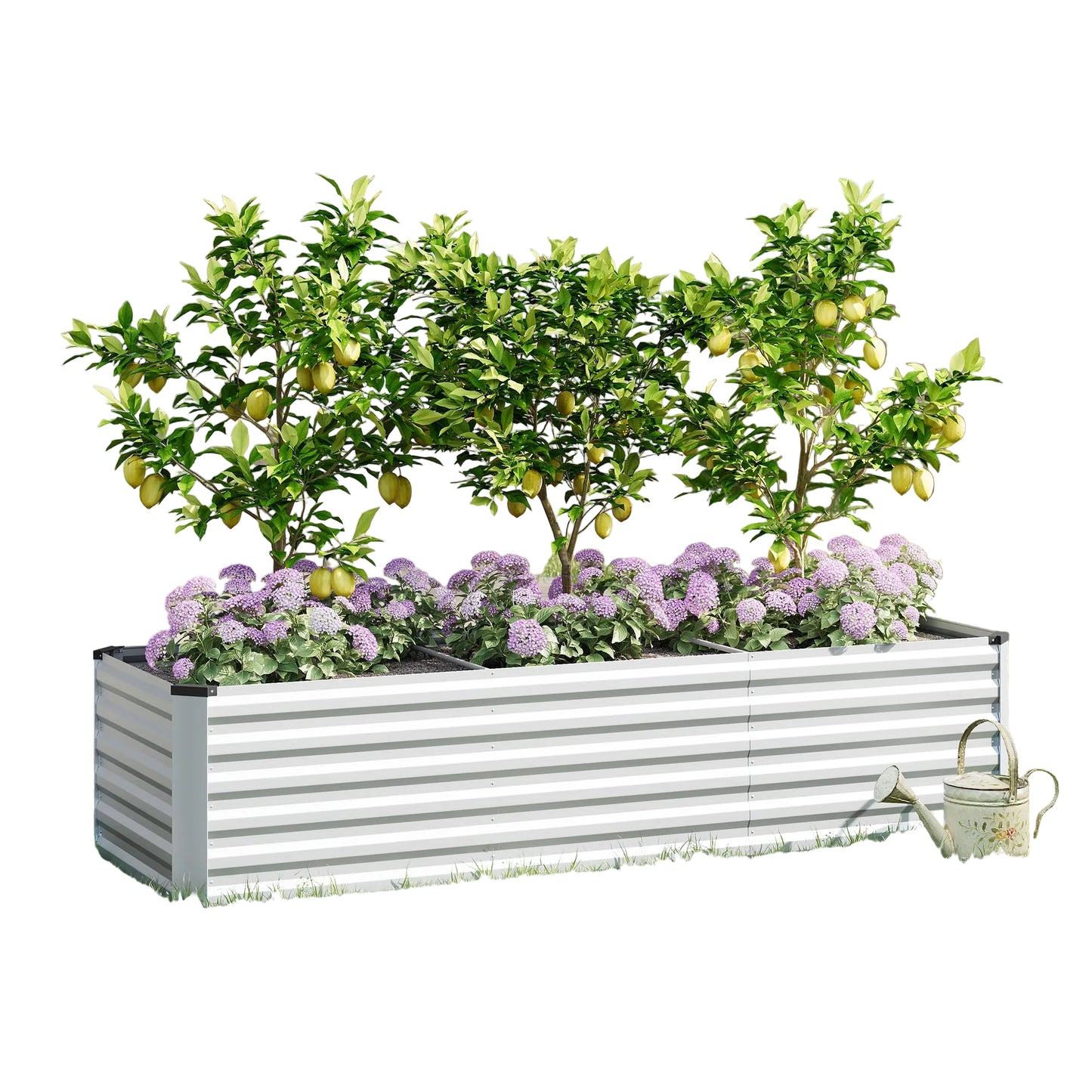 Bac de Jardin Surélevé en Tôle Galvanisée