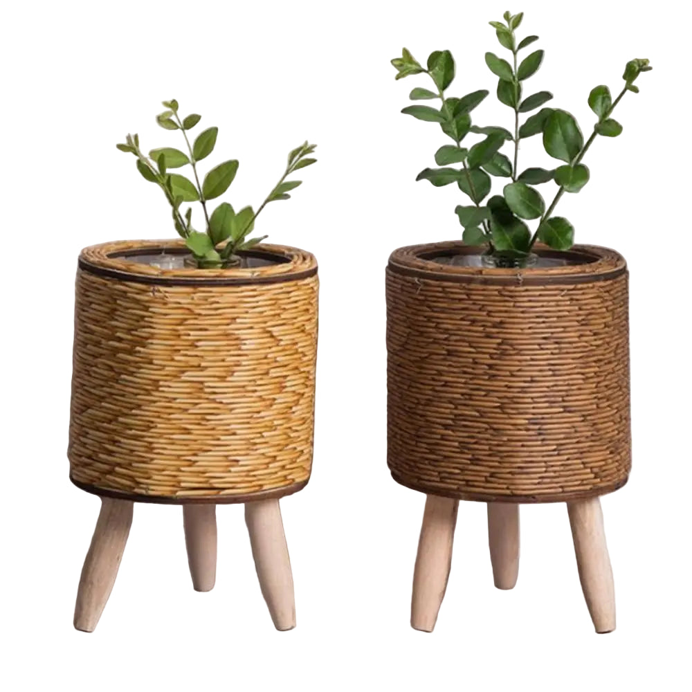 Cache-pot sur Pieds en Osier