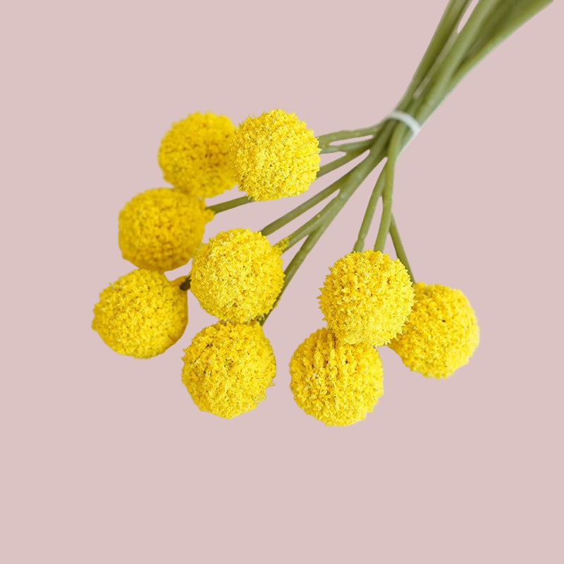 Bouquet de Fleurs Artificielles "Boules d'Or"