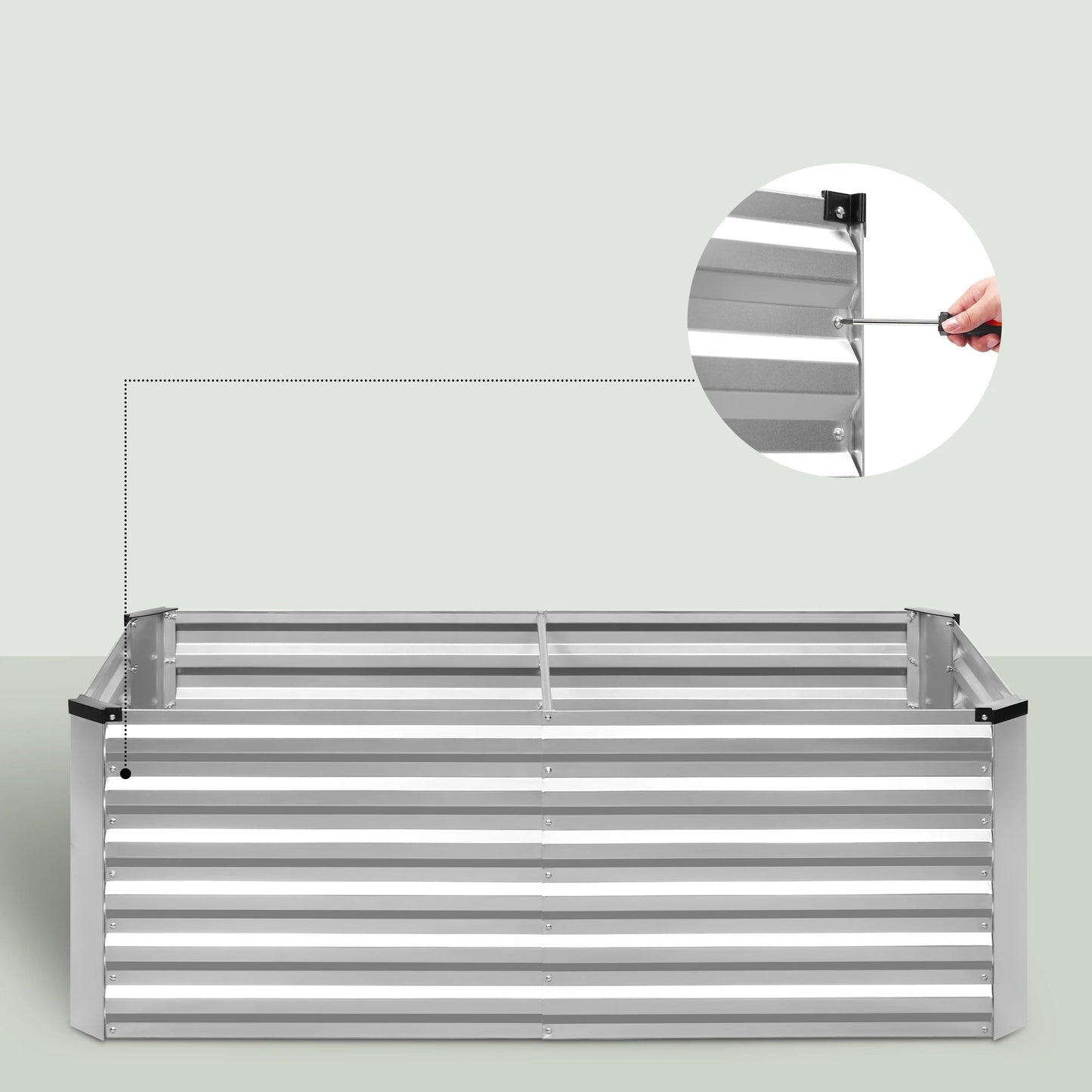 Bac de Jardin Surélevé en Tôle Galvanisée