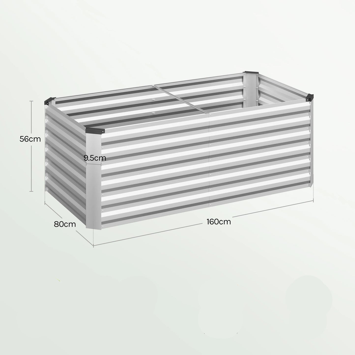 Bac de Jardin Surélevé en Tôle Galvanisée