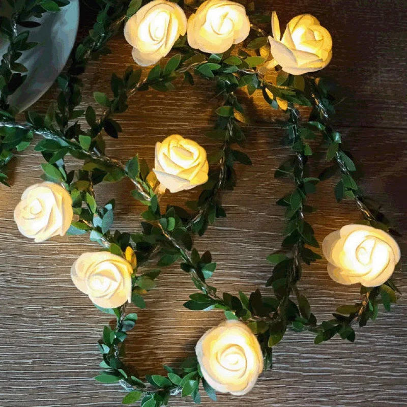 Guirlande Lumineuse Roses Blanches