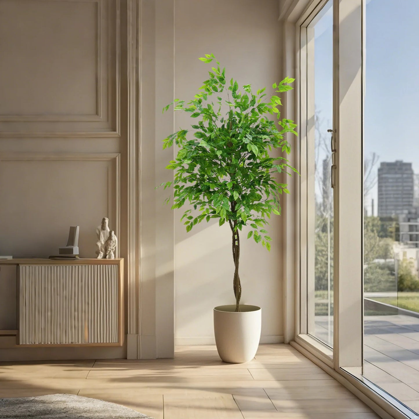 Ficus Artificiel à Tronc Torsadé