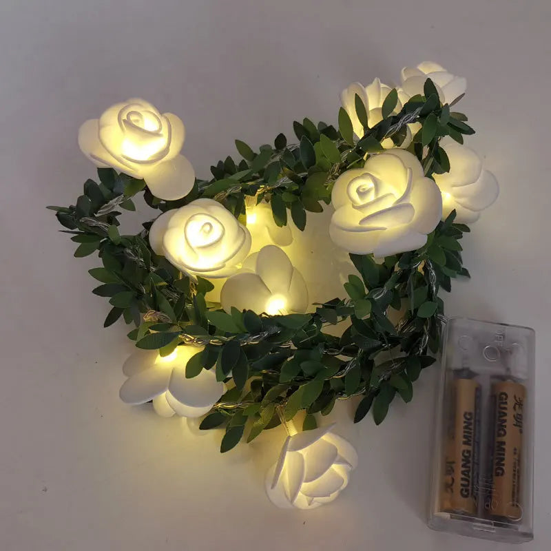 Guirlande Lumineuse Roses Blanches