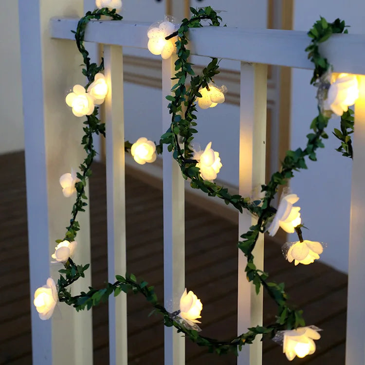 Guirlande Lumineuse Roses Blanches
