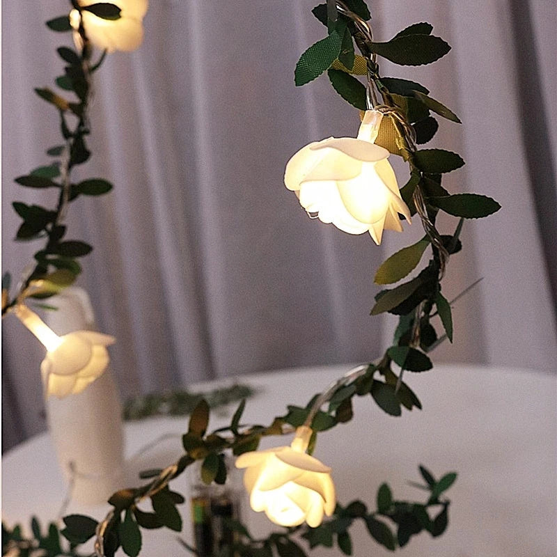 Guirlande Lumineuse Roses Blanches