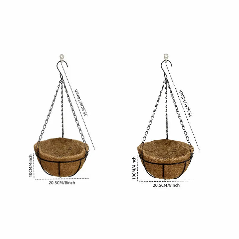 Paniers Suspendus en Fibre de Coco Naturelle
