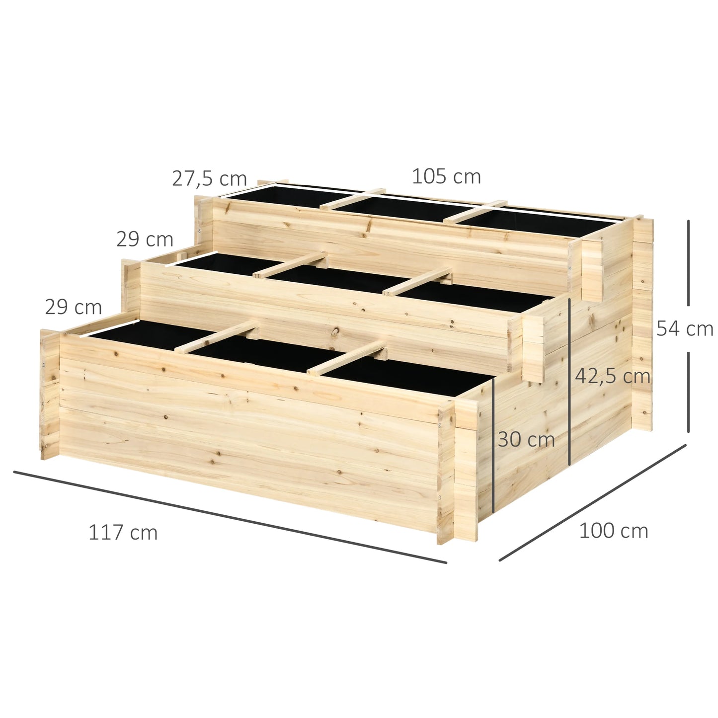 Jardinière Étagée en Pin Massif